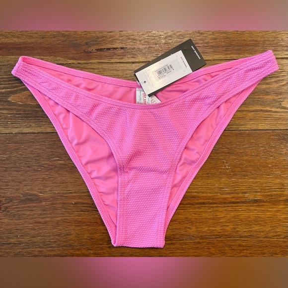 NewLook | Pink Popcorn Textured | High-Waisted Bikini Briefs | Women’s 6 - Picture 3 of 7
